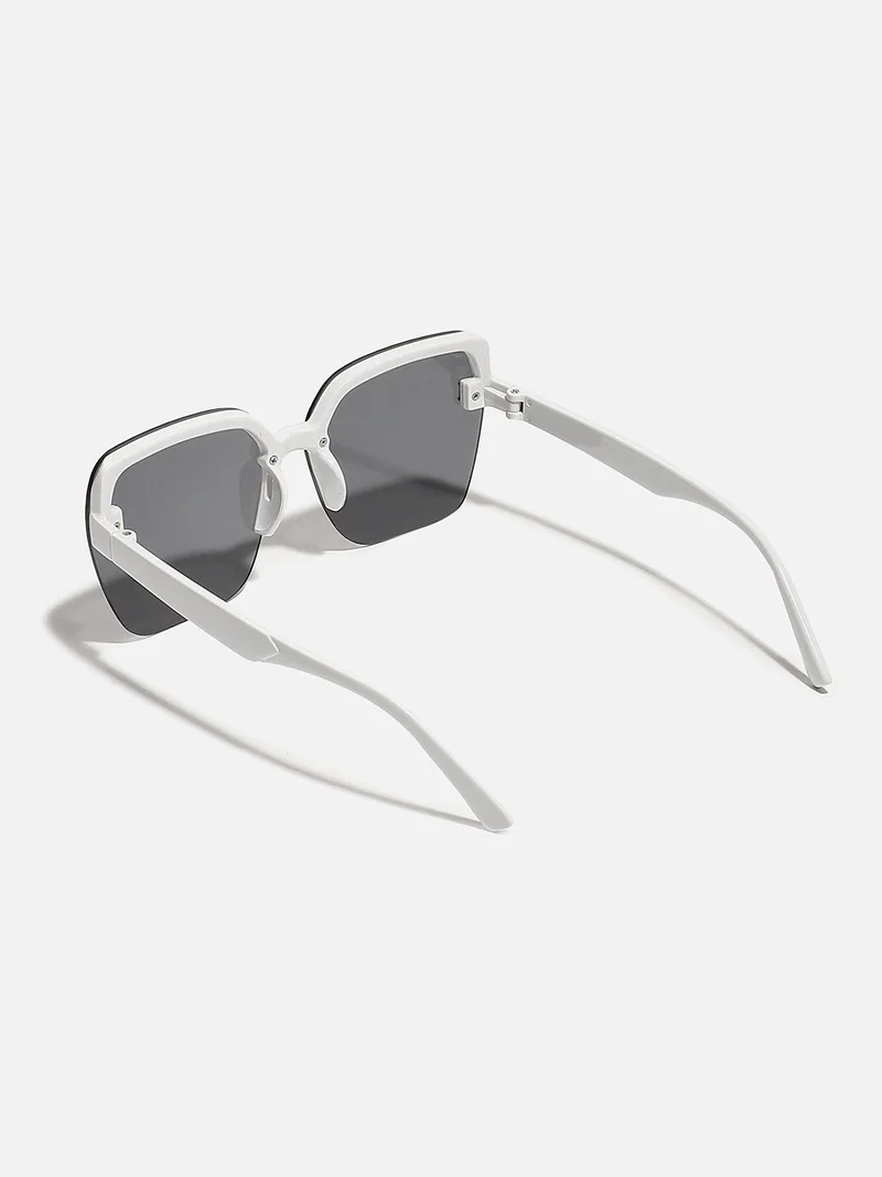 Haute Sauce Tinted Lens Black & White Frame Oversized Sunglass