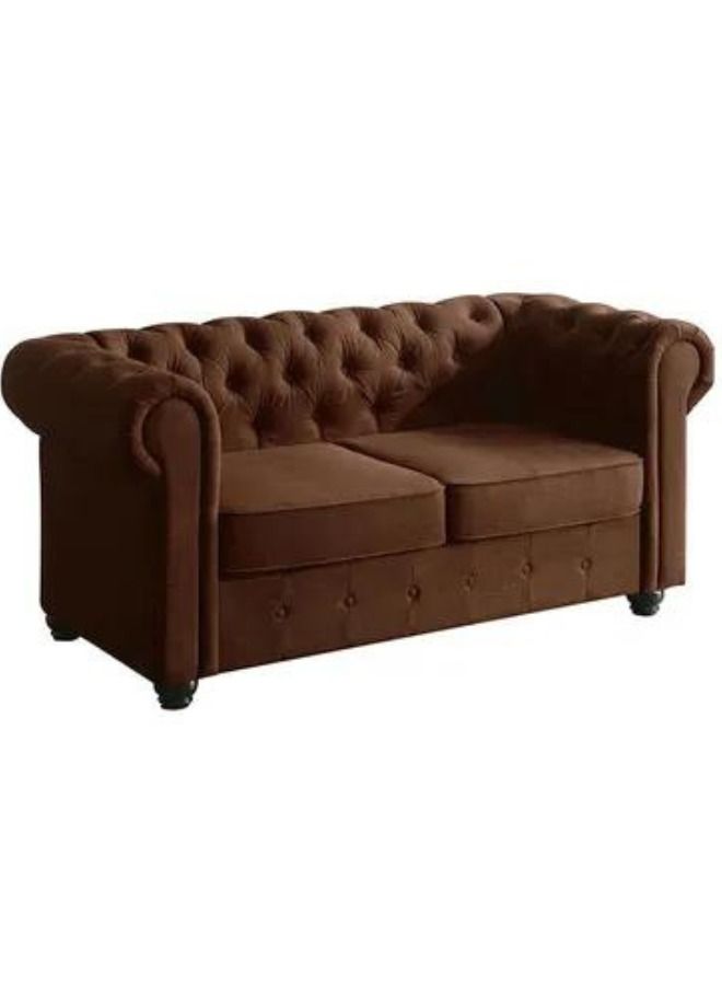 Mab 2 Seater Chester Hill Sectional Sofa Brown 94x150x83