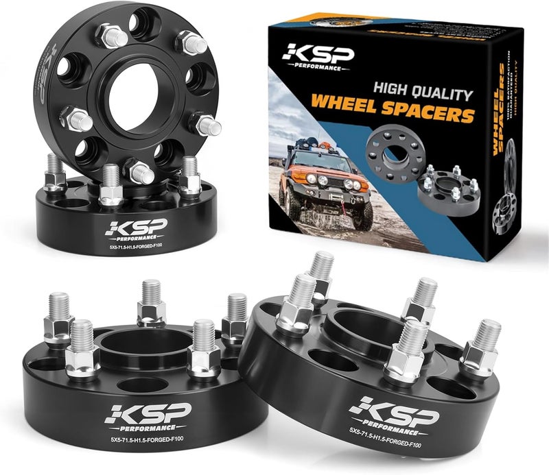 KSP PERFORMANCE KSP 5x5 Wheel Spacers for Grand Cherokee 2011-2025, 1.5inch 5x127mm Hubcentric Spacer fit Wrangler JL/JLU 2018-2025, 38mm Thick Spacer with 71.5mm Hub bore M14x1.5 Stud Work On Gladiator JT 2019-2025 - Image 1