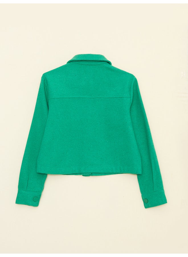LC WAIKIKI - Front Button Closure Straight Long Sleeve Gabardine Women's Shirt Jacket - Image 1