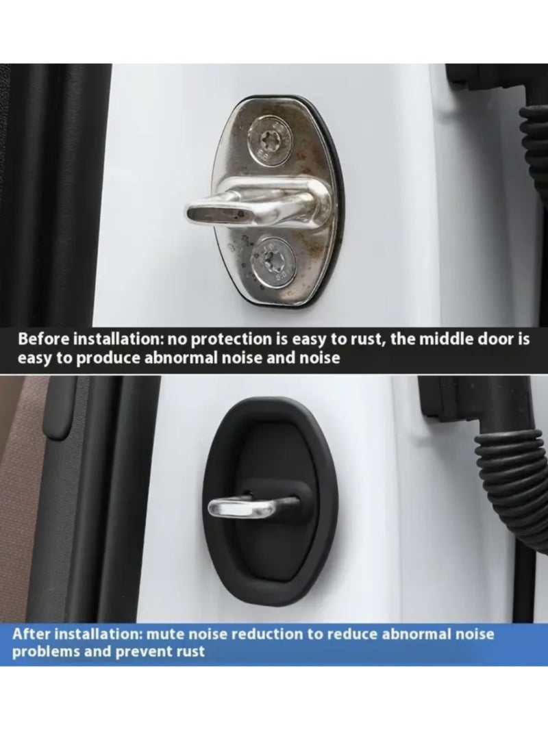 4 قطع غطاء قفل باب السيارة ، غطاء واقي متين ضد الصدأ - Image 3