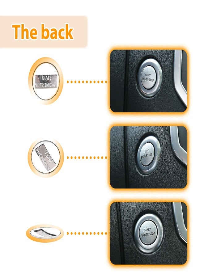 LLKUANG Silver Engine Start Stop Push Button Switch Sticker Cover for LR4 Discovery 4 & Land Rover Range Rover Sport 2010-2013 Aluminum Alloy Car Accessory - Image 5
