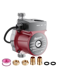 ibsun Water Booster Pump,Hot Water Recirculating Pump,water pressure pump, 120W 220V Automatic Circulating Pump Head NPT 3/4" w/NPT 1/2" Adapter  - Image 1