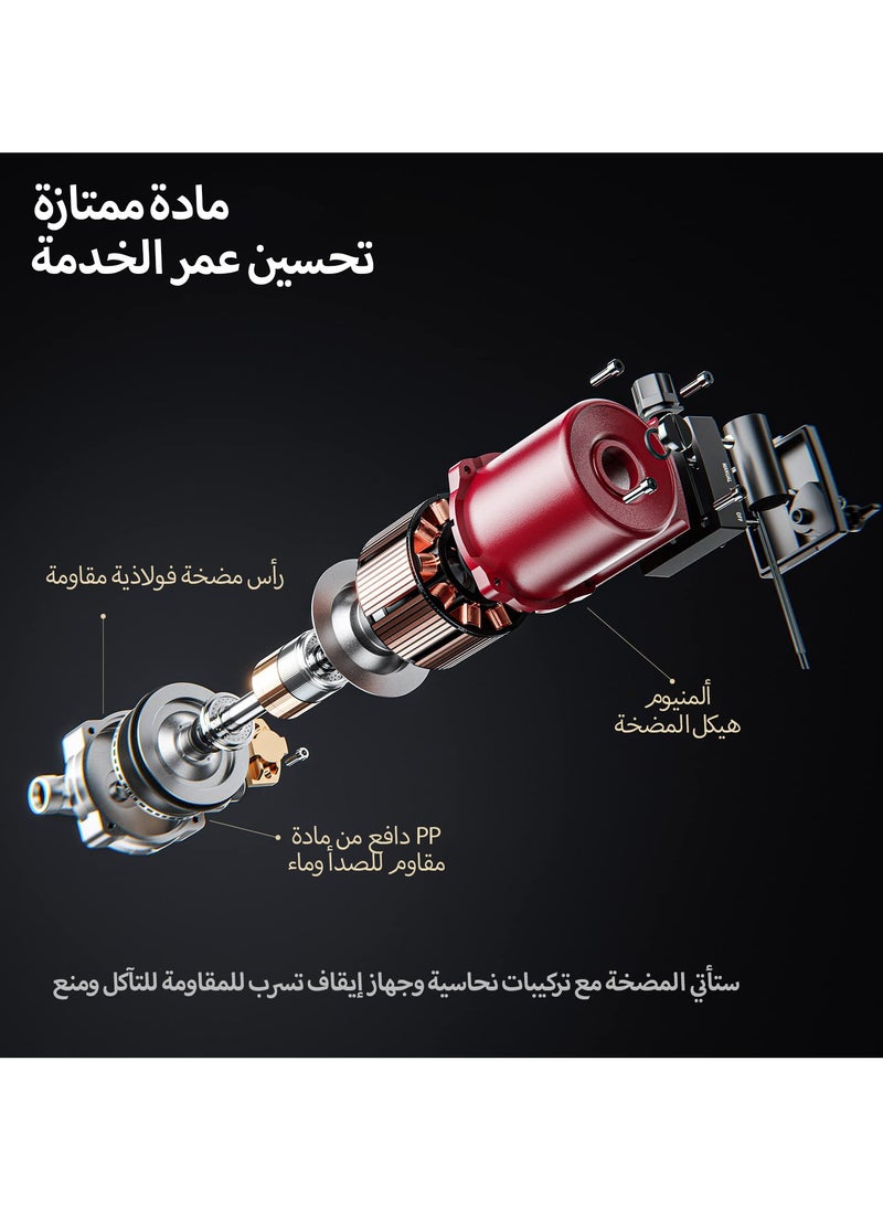 إبسون مضخة تعزيز المياه، مضخة تدوير الماء الساخن، مضخة ضغط المياه، مضخة تدوير أوتوماتيكية بقوة 120 واط و 220 فولت مع رأس NPT 3/4 بوصة ومحول NPT 1/2 بوصة.  - Image 3