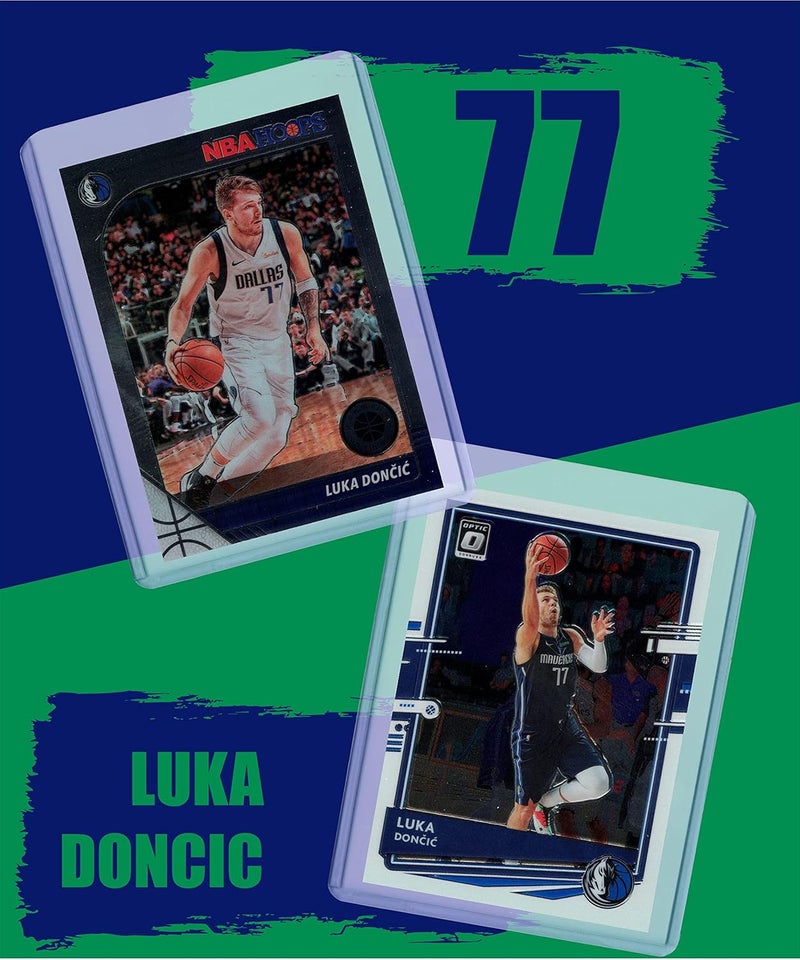 Panini Luka Doncic Basketball Cards Assorted (5) Bundle - Dallas Mavericks Trading Card Gift Pack - Image 3