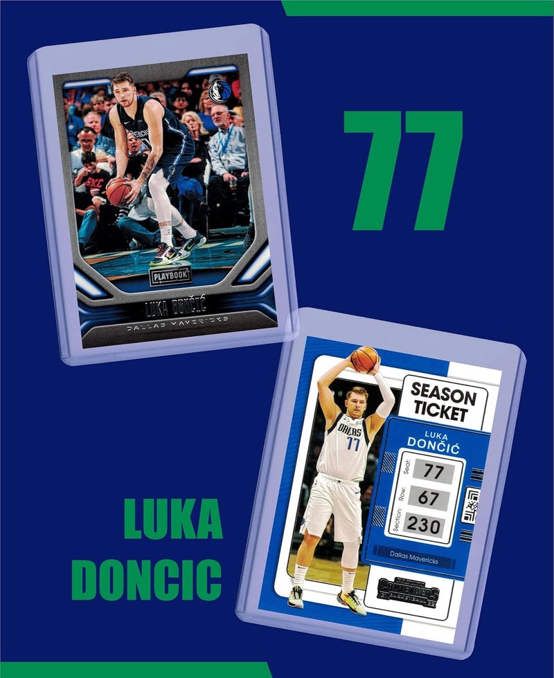 Panini Luka Doncic Basketball Cards Assorted (5) Bundle - Dallas Mavericks Trading Card Gift Pack - Image 2