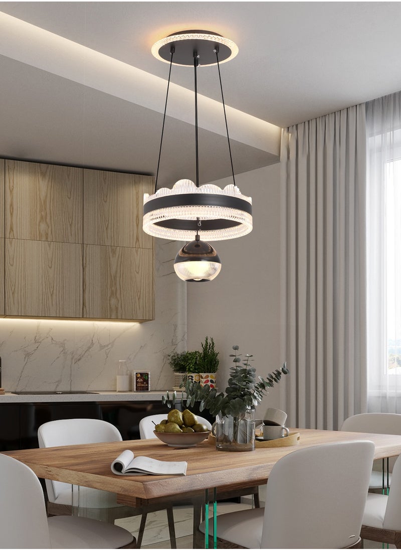 Single Pendant Light Dining Room, Small LED Black Modern Classic Pendant Light Fixtures Suitable for Kitchen Table, Adjustable Color Temperature Acrylic Pendant Lamp - pzsku/Z6B9256643EF9D59CAA27Z/45/_/1702973551/23f6c0c6-3b4e-442c-9dd6-2e109343f163