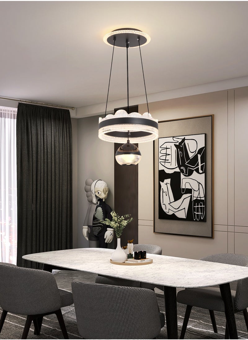 Single Pendant Light Dining Room, Small LED Black Modern Classic Pendant Light Fixtures Suitable for Kitchen Table, Adjustable Color Temperature Acrylic Pendant Lamp - pzsku/Z6B9256643EF9D59CAA27Z/45/_/1702973552/868e6e87-b15f-4d3b-9638-73be8598142a