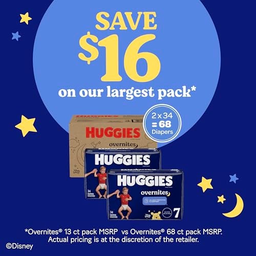 Huggies Overnites Size 7 Overnight Diapers (41+ lbs), 36 Ct, Packaging May Vary - Image 4