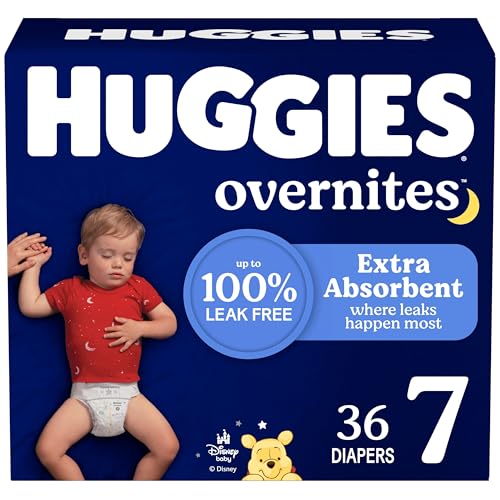 Huggies Overnites Size 7 Overnight Diapers (41+ lbs), 36 Ct, Packaging May Vary - Image 1
