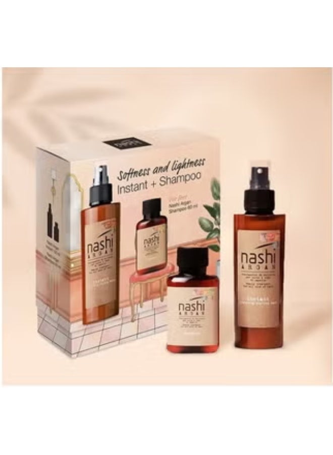 Nashi Argan Hair Care Set – 150ml Mask + 60ml Shampoo Free