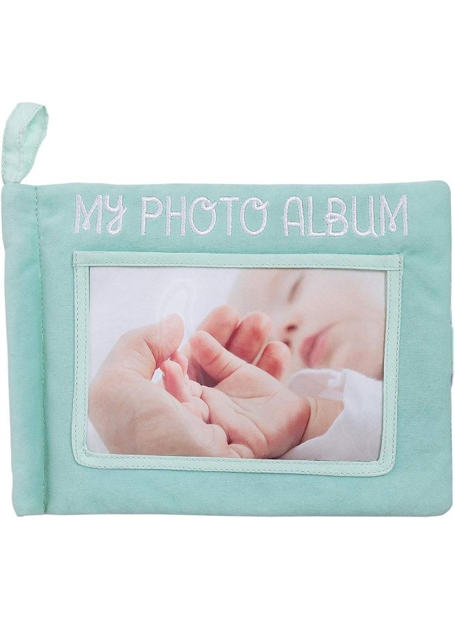 Pearhead Plush Photo Album, Baby Shower Registry Addition, Gender Neutral Baby Toy, 8.75x6.25x0.75 Inch - Image 1