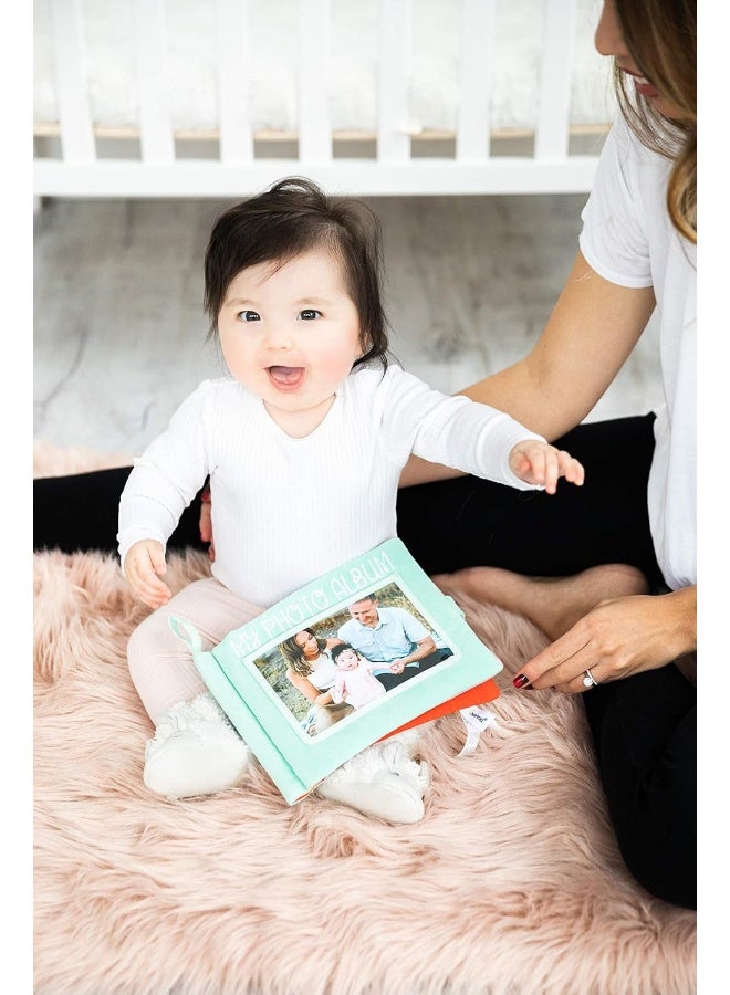 Pearhead Plush Photo Album, Baby Shower Registry Addition, Gender Neutral Baby Toy, 8.75x6.25x0.75 Inch - Image 4