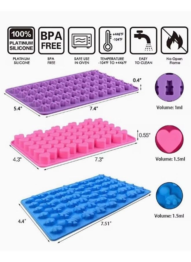 Arabest Ice Lattice Moulds,Animal Shape Moulds,3D Non-stick Food Grade Silicone Moulds,DIY Chocolate Baking Moulds,Easy to Clean, Suitable for Baking/DIY Drinks(Set of 3)  - Image 2
