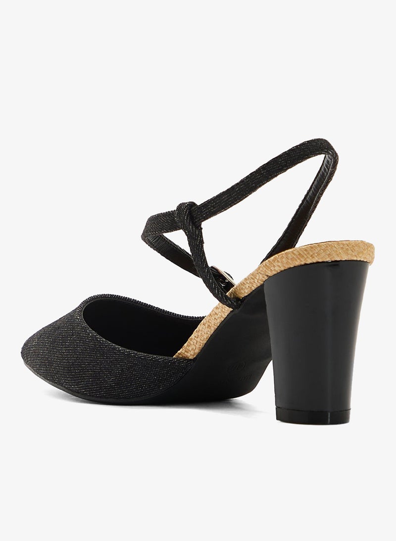 ايلا حذاء كعب عالٍ بحزام خلفي - Image 3