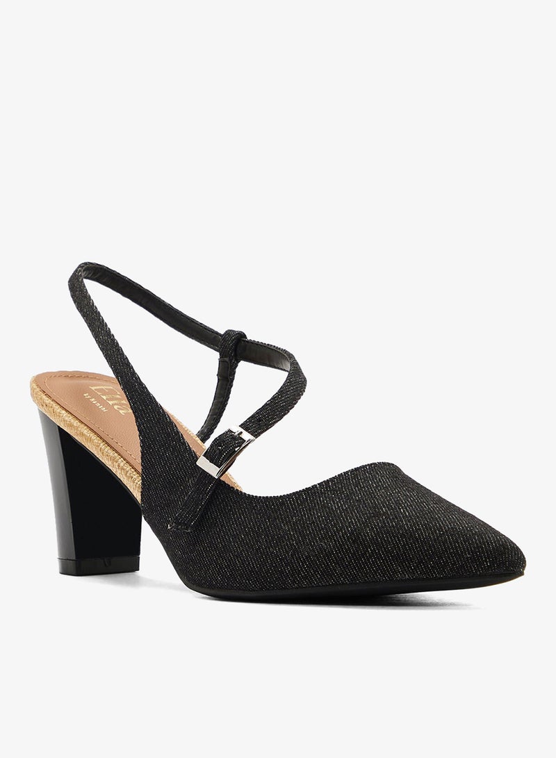 ايلا حذاء كعب عالٍ بحزام خلفي - Image 2