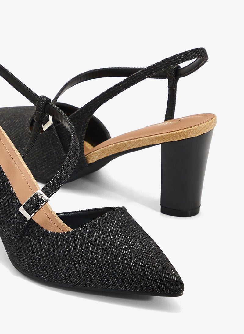 ايلا حذاء كعب عالٍ بحزام خلفي - Image 4