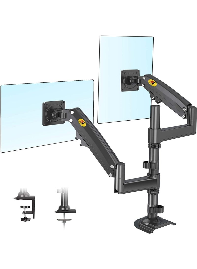 NB NB North Bayou H180 Dual Monitor Desk Mount Stand Full Motion Swivel – 2 Screens up to 32 – Load Capacity 9 Kg for Each Monitor - Image 4