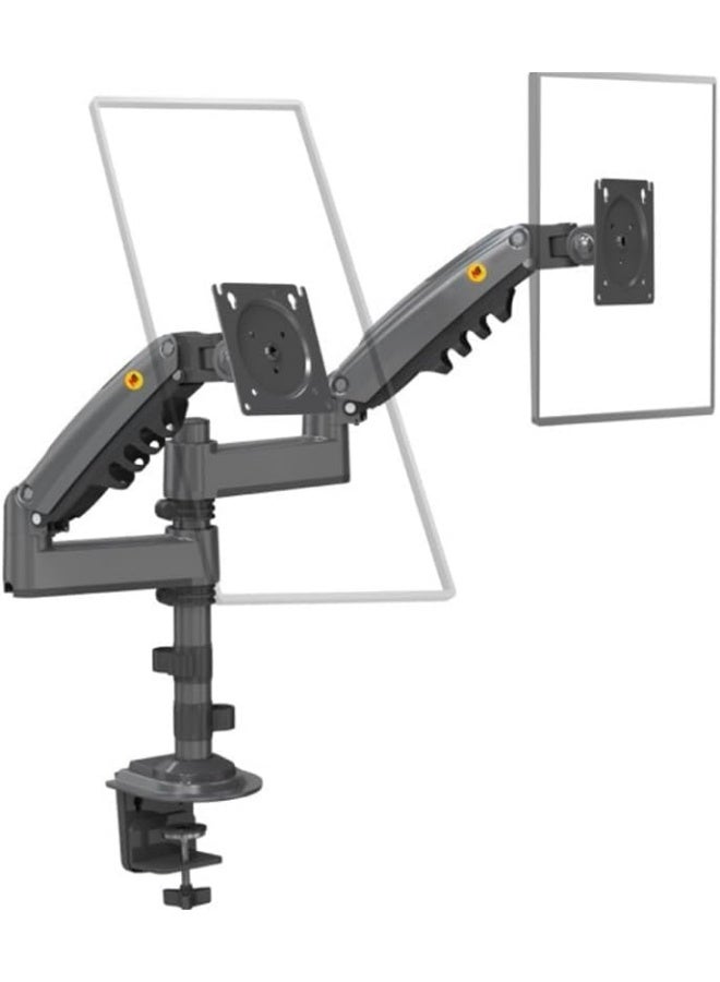 NB NB North Bayou H180 Dual Monitor Desk Mount Stand Full Motion Swivel – 2 Screens up to 32 – Load Capacity 9 Kg for Each Monitor - Image 1