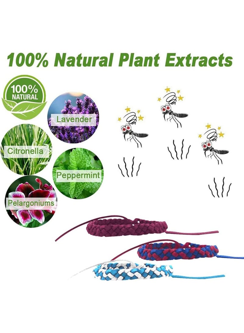 SOLARAE Mosquito Repellent Bracelets, Individually Wrapped PU Leather Mixed Color Bands for Kids & Adults Outdoor Camping Fishing Traveling, Insect Killer Natural Ingredient 12 Pack - Image 2