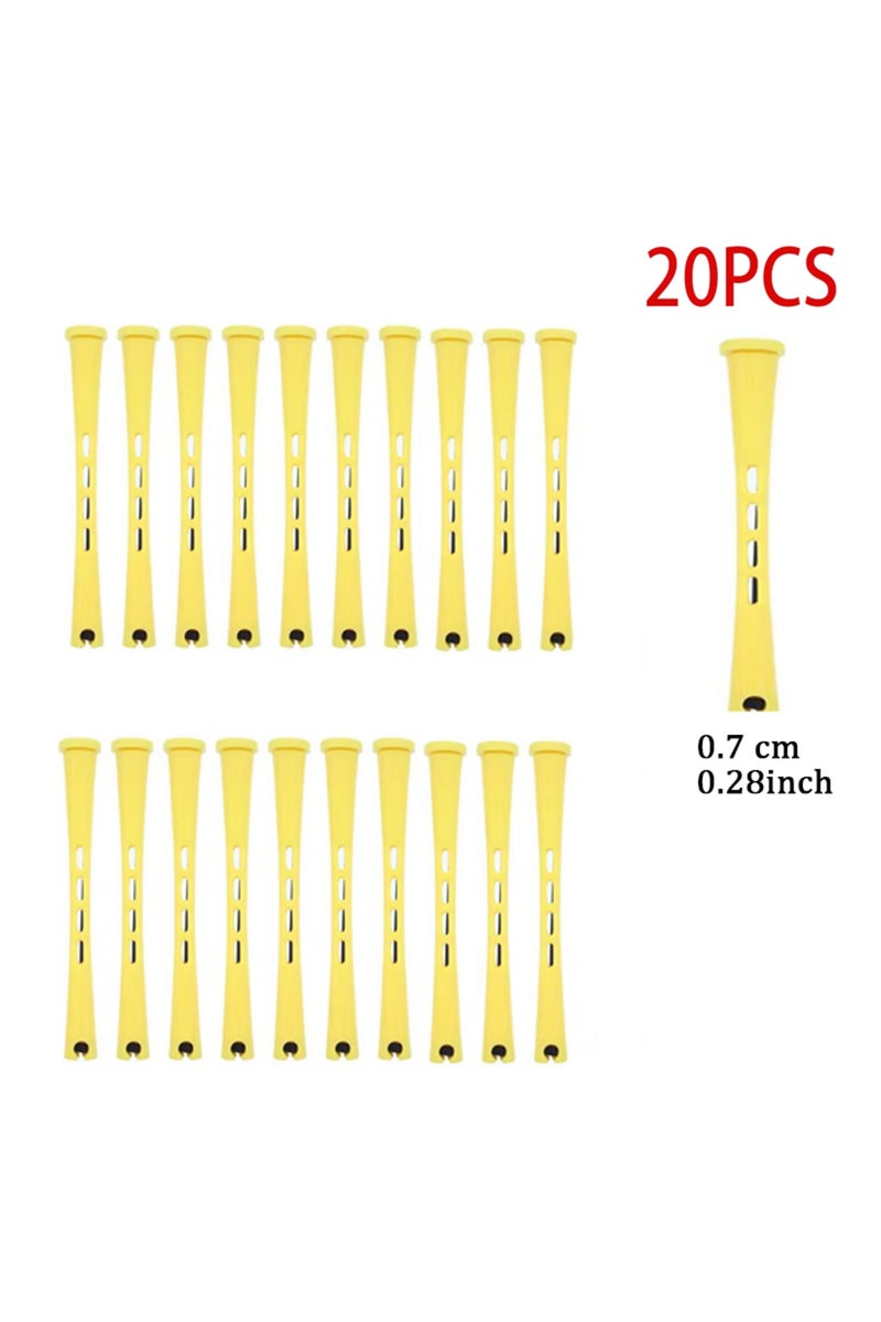 إيروريكس ٢٠ قطعة من قضبان تجعيد الشعر الدائمة، ٥ أحجام من مكواة التجعيد، قضبان بلاستيكية لتجعيد الشعر البارد، قضبان تجعيد الشعر الدائمة