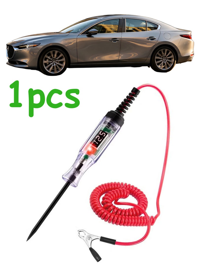 Test Light Automotive 5-90V Digital LED Circuit Tester with Voltage Display, Auto Bidirectional Voltage Tester, Electric Test Pen with Extended Spring Wire & Probe - Image 1