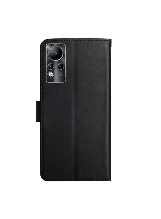 إيروريكس جراب لهاتف Infinix Note 11 مصنوع من الجلد الطبيعي مقاوم لبصمات الأصابع مع غطاء قابل للطي أفقيًا - Image 3