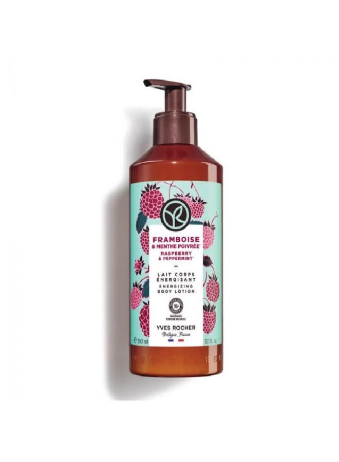 Yves Rocher Raspberry & Peppermint Body Lotion 390ml - Image 1