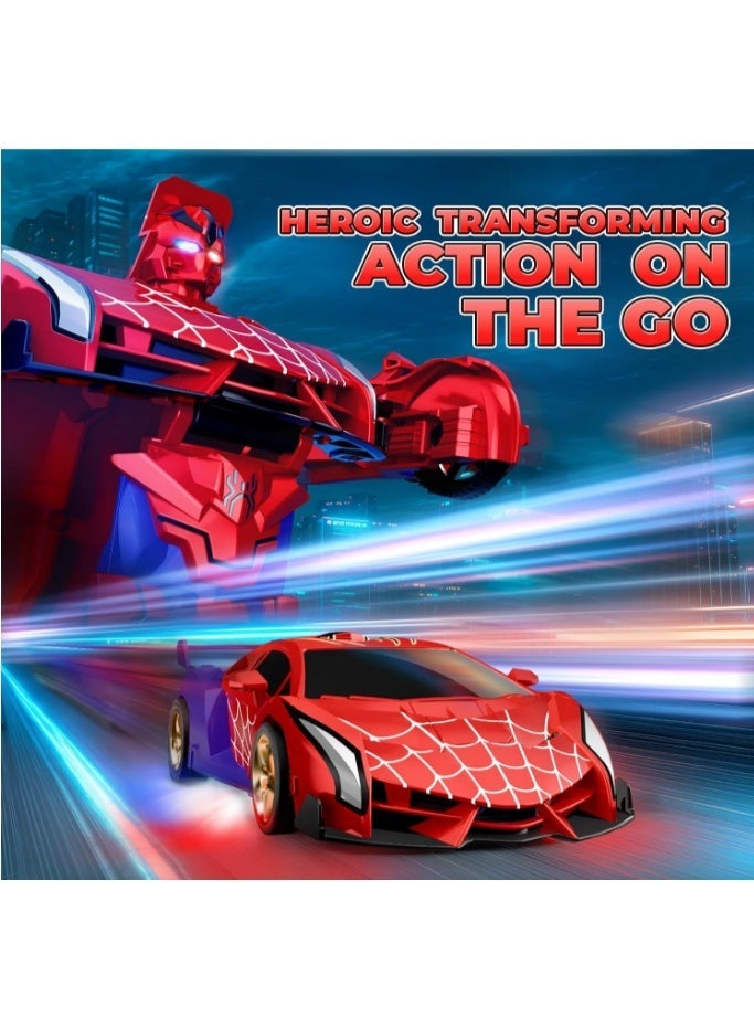 GOGOGO Spider Transform RC Cars Toys with Eye & Underbody Lights, 2.4GHz Remote Control Car One-Button Deformation, Fast 360°Rotation Robot Toys Birthday Gifts for 3 4 5 6 7 8 9 10 Year Old Boys Age 4-7 8-12 - Image 5
