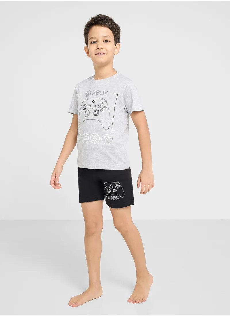 XBOX Xbox Boys Printed Short Sleeve Pyjama set