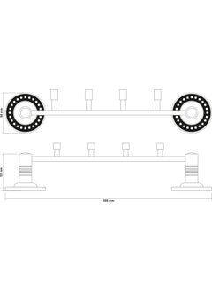 Saray Banyo Saray Bathroom Olimpos 4-Piece Hanger  - Image 2