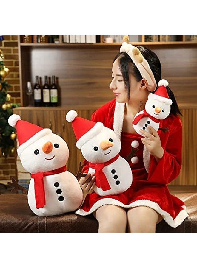 Glance Cute 'n' Hug Snowman Plush Toy Stuffed Snowman Animal Christmas Holiday Pillow Soft Toys for Christmas Decorations 35cm (35 Cm, Snowman) - Image 2
