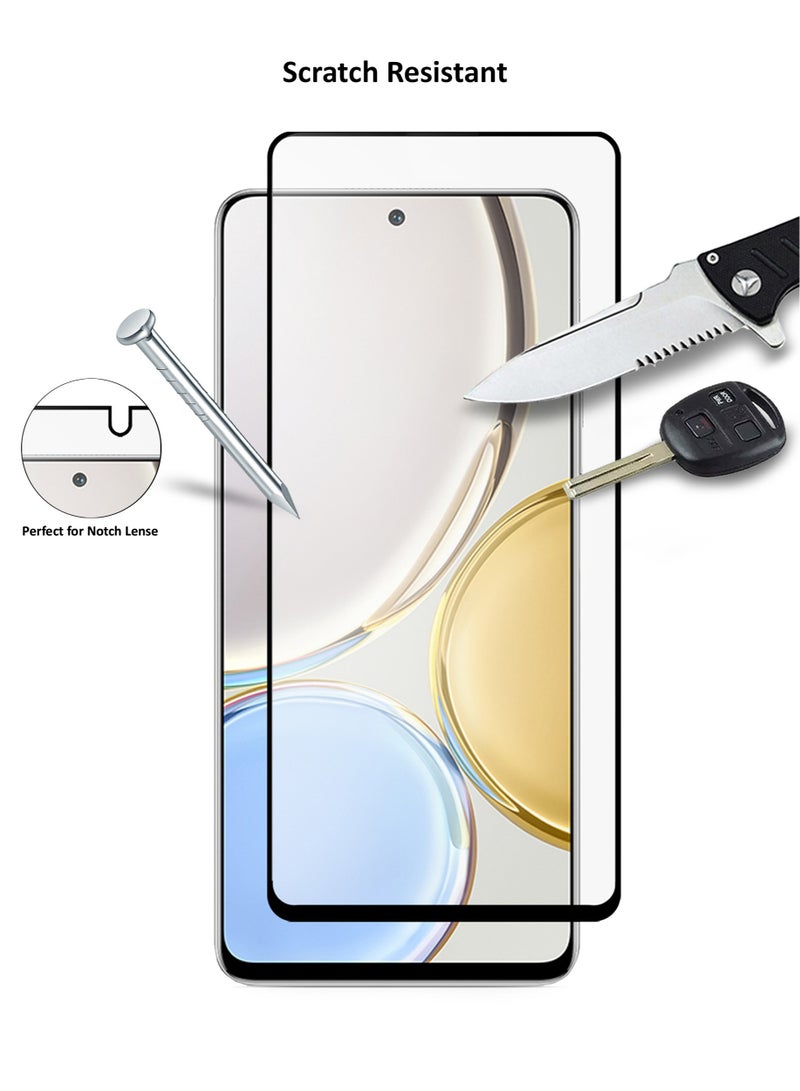 دبليو تيك واقي شاشة زجاجي مطفأ اللمعة بتغطية كاملة لهاتف هونر X9 5G  شفاف / أسود - Image 3