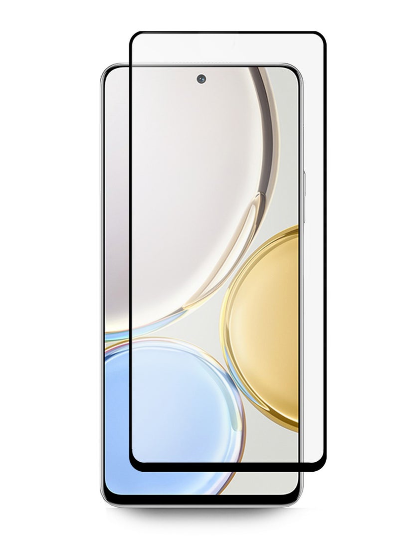 دبليو تيك واقي شاشة زجاجي مطفأ اللمعة بتغطية كاملة لهاتف هونر X9 5G  شفاف / أسود - Image 2