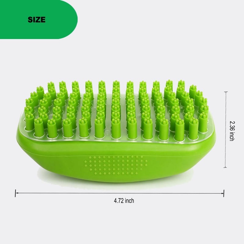 Metopets Rubber Curry Brush for Dog & Cat, Soft Curry Comb with Removable Screen, Pet Silicone Brush for Short & Long Hair, Use Wet as Bath Scrubber or Dry for Grooming - Image 3
