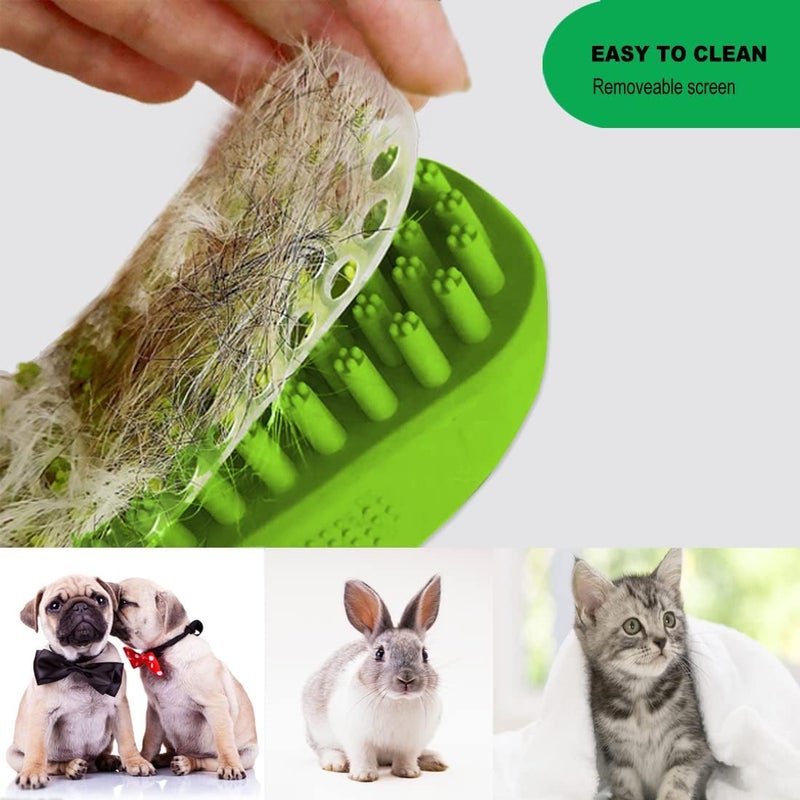 Metopets Rubber Curry Brush for Dog & Cat, Soft Curry Comb with Removable Screen, Pet Silicone Brush for Short & Long Hair, Use Wet as Bath Scrubber or Dry for Grooming - Image 5