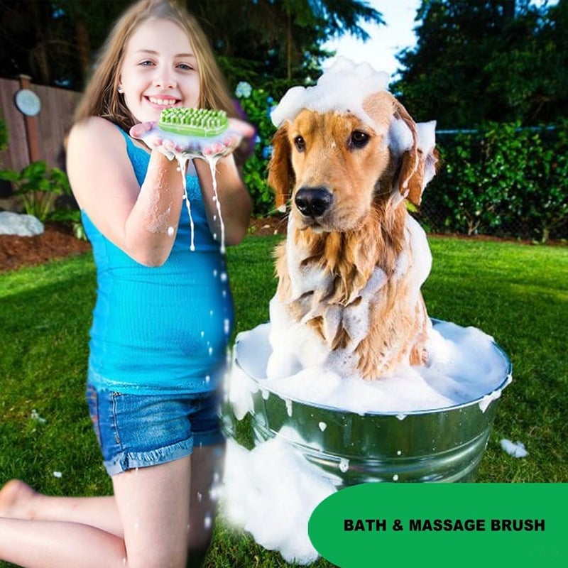 Metopets Rubber Curry Brush for Dog & Cat, Soft Curry Comb with Removable Screen, Pet Silicone Brush for Short & Long Hair, Use Wet as Bath Scrubber or Dry for Grooming - Image 2