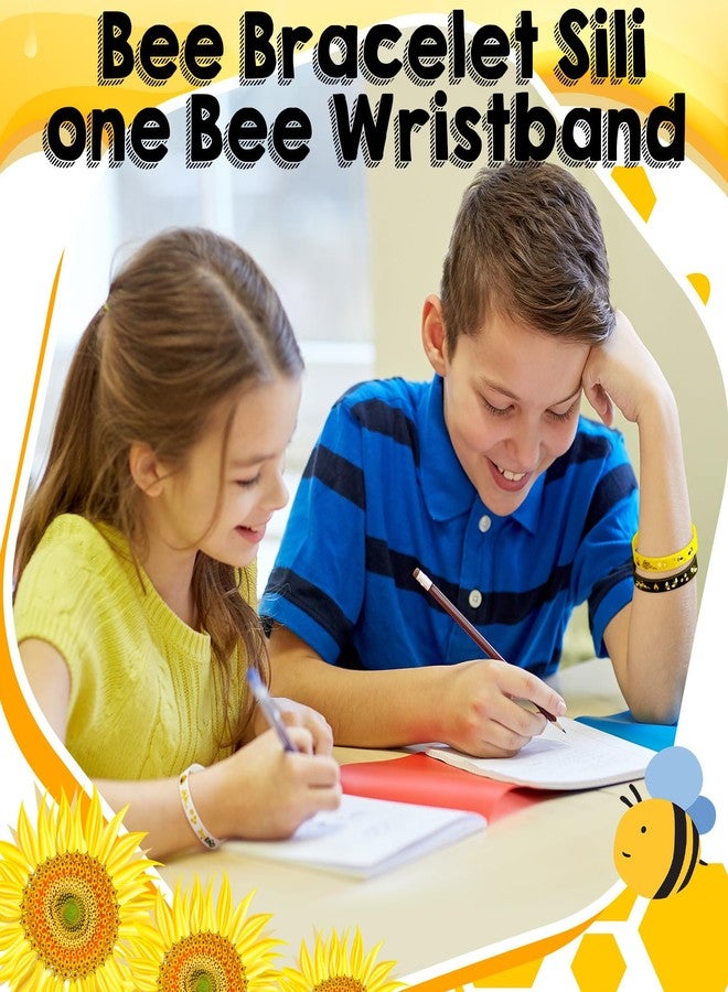 Poen أساور سيليكون نحلة 120 قطعة بألوان متنوعة هدايا حفلات صيفية بموضوع النحل (أسلوب جديد) - Image 5