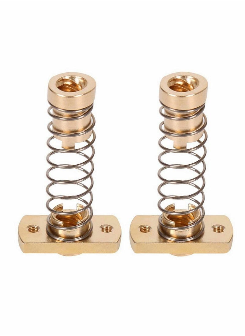 Y&D - 2 Pack CR10 Z axis T8 Anti Backlash Spring Loaded Nut Elimination Gap Brass Nuts for Upgrade Ender 3 3s Pro V2 CR 10 Tornado 3D Printer 8mm Acme Threaded Rod - Image 1