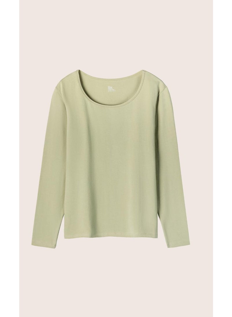 NIBEMINENT Women's Seamless Thermal Underwear Ultra-thin  Breathable Comfortable Long Sleeve Slim Fit Base Top Highly Elastic - Image 1