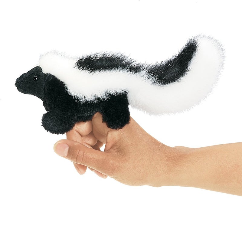 Folkmanis Mini Skunk Finger Puppet MultiColored 2647 - Image 4
