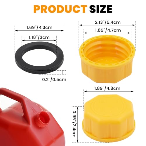 Niwicka Professional 5 Gallon Gas Can Cap - Replacement Lid for Gasoline Storage Containers, Fuel Tanks, Water Jugs - Durable, Coarse Thread Design, Ideal for Portable Gas Cans and Metal Gas Tanks - Image 2