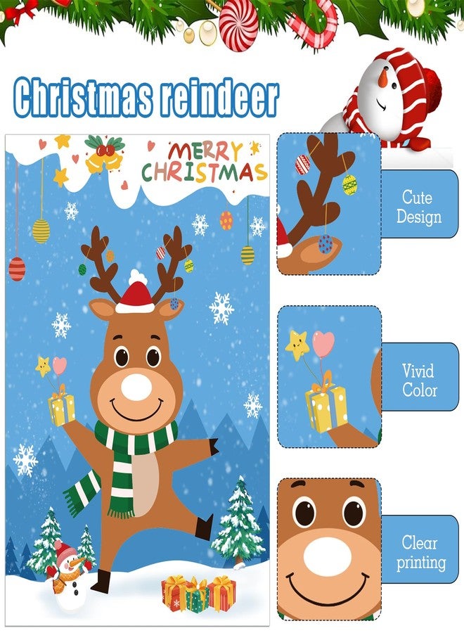 Japior Fun Christmas Games: Pin The Nose on The Reindeer Set with 36 Noses Stickers and 2 Blindfolds - Perfect Holiday Activity for Adults and Family Party - Reusable Christmas Party Games for Adults - Image 4