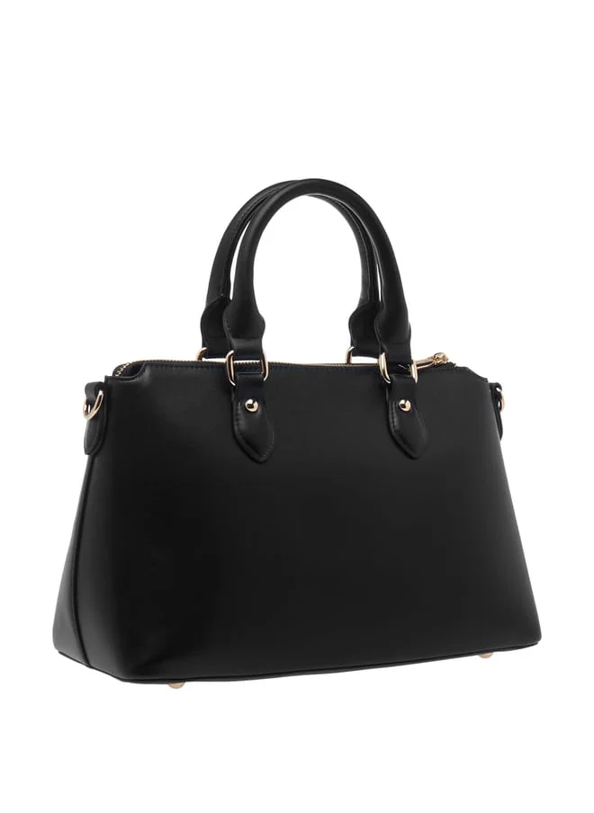 Celeste Women Solid Tote Bag with Double Handle and Zip Closure