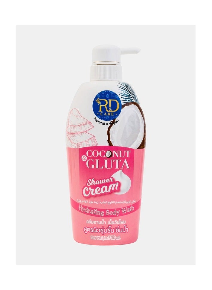 R&D Coconut & Gluta Shower Cream, 500ml - Image 1