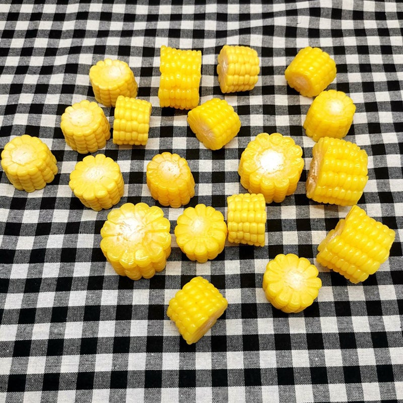 2pcs Artificial Corn Slices Fake Corn Cut Models Artificial Vegetable Corn Decors - Image 3
