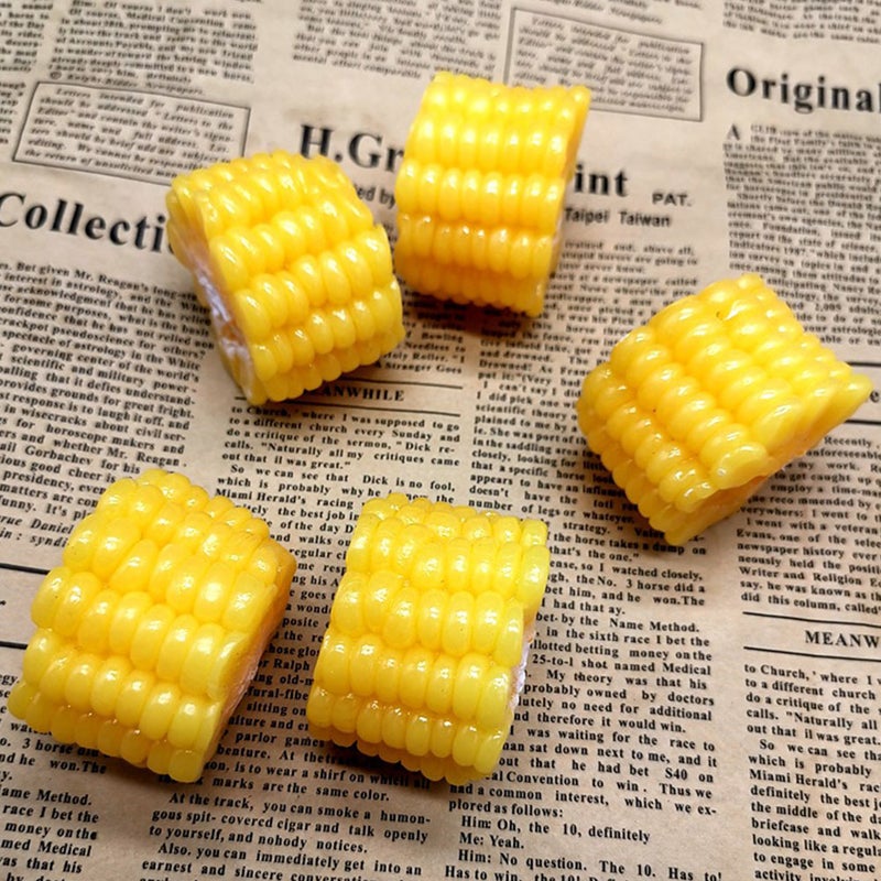 2pcs Artificial Corn Slices Fake Corn Cut Models Artificial Vegetable Corn Decors - Image 1