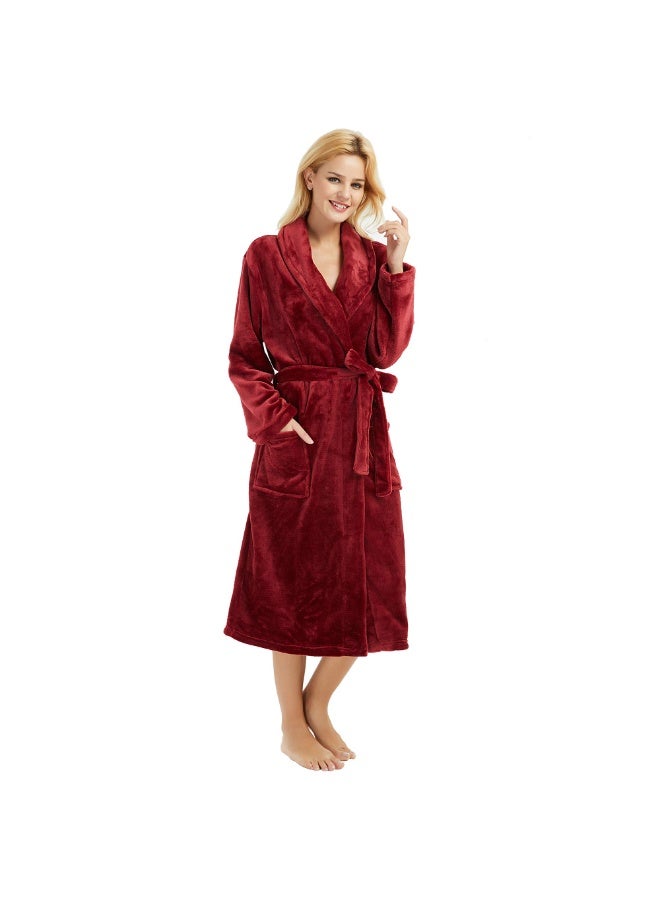 DESINO Unisex Bathrobes, Premium Bathrobes, Soft Flannel Long Bathrobes, Thick Robes For Men And Women, Pajamas, Home Shawl Robes, Spa Bathrobes - Image 5