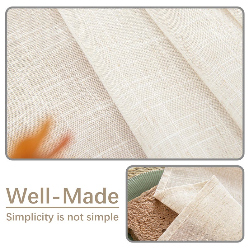 Karseteli Natural 100% Polyester Textured Rectangle Tablecloth, Slubby Lightweight Table Cloth 60 x 84 Inch, Water Resistant Stain Resistant Farmhouse Burlap Table Cover for Kitchen Dining Room - Image 4