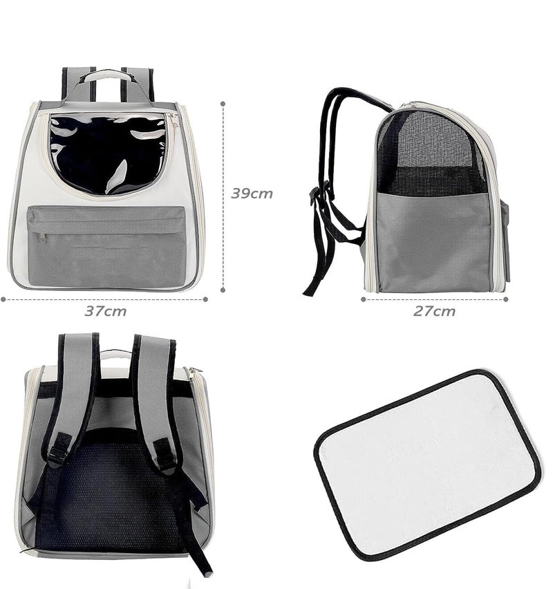 NYTRYD Puppy Fat Cat Pet Carrier Backpack, Pet Carrier Rucksack for Large Cat Carrier Backpack Bag Space Capsule, Pet Carrier for Traveling Driving Hiking Walking Camping Hospital Outdoor (Grey) - Image 4
